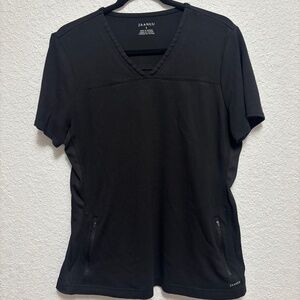 Jaanuu Stretch Scrub Top - Black